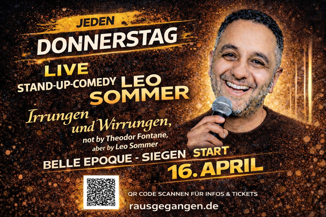 Leo Sommers Programm "Irrungen und Wirrungen, Not by Theodor Fontane, aber by Leo Sommer"